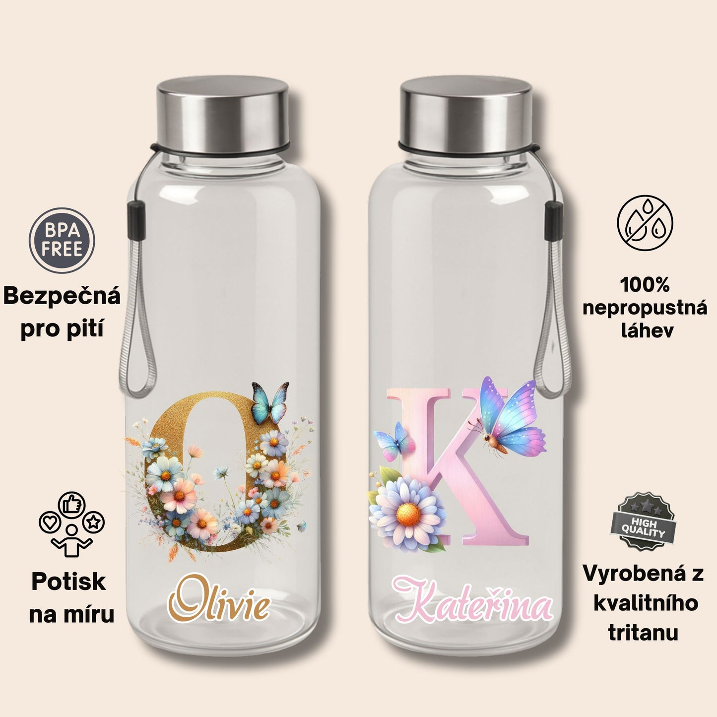 Láhev na pití 500 ml, - s vlastním jménem 3