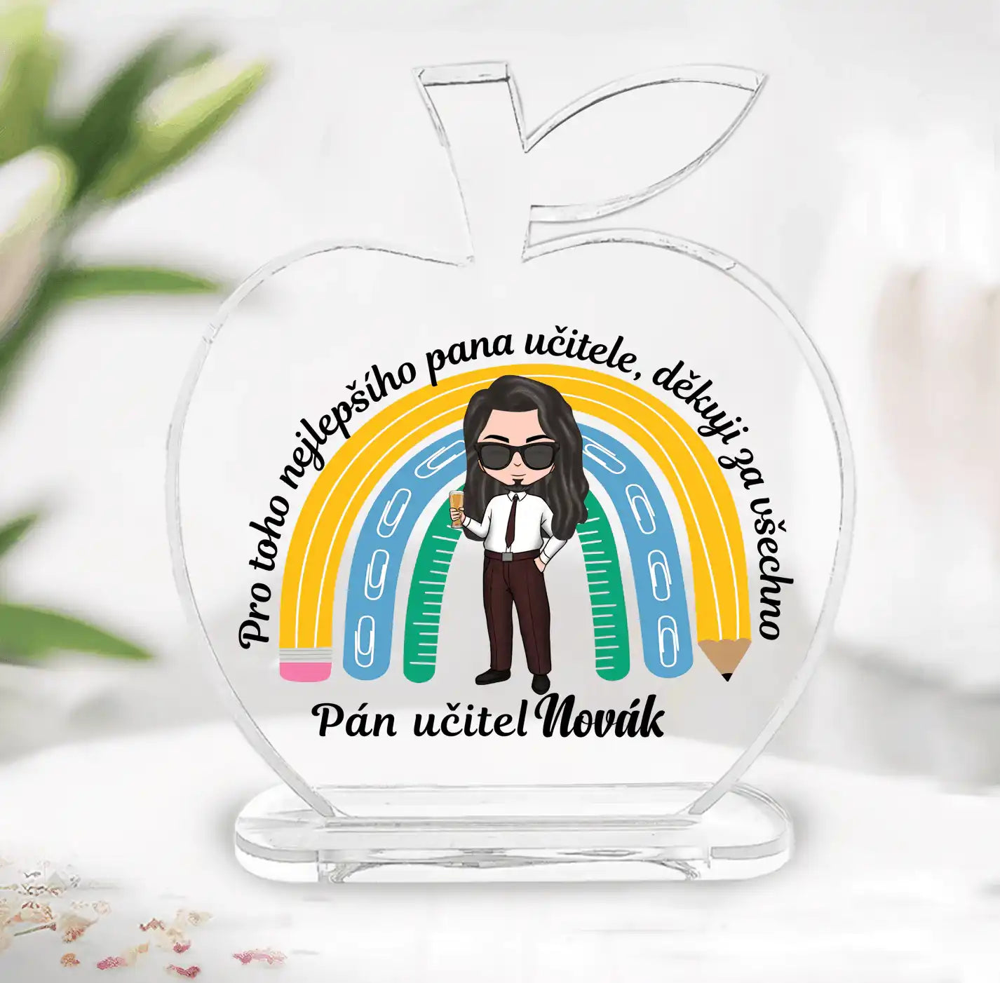 Akrylový plak - Děkuji, jste ta nejlepší učitelka 2 - Climo.cz