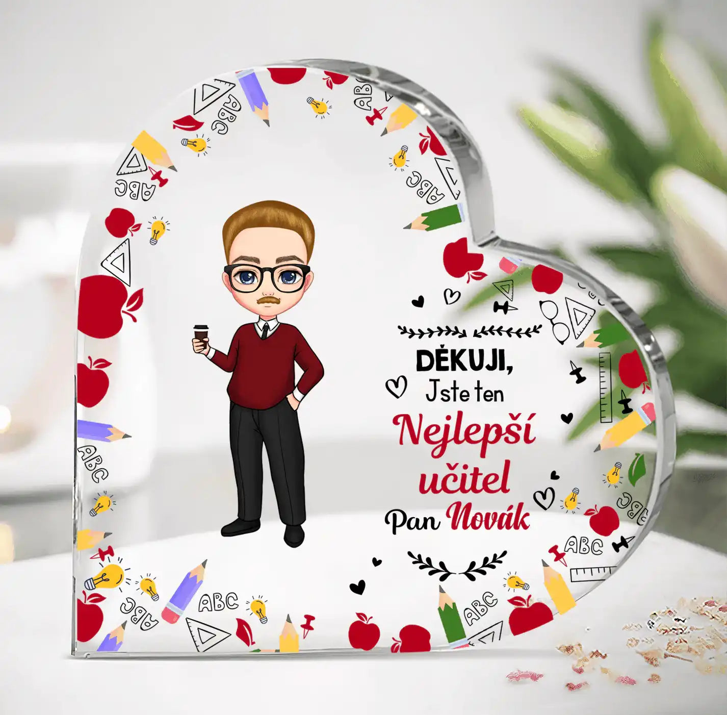 Akrylový plak - Děkuji, jste ta nejlepší učitelka - Climo.cz