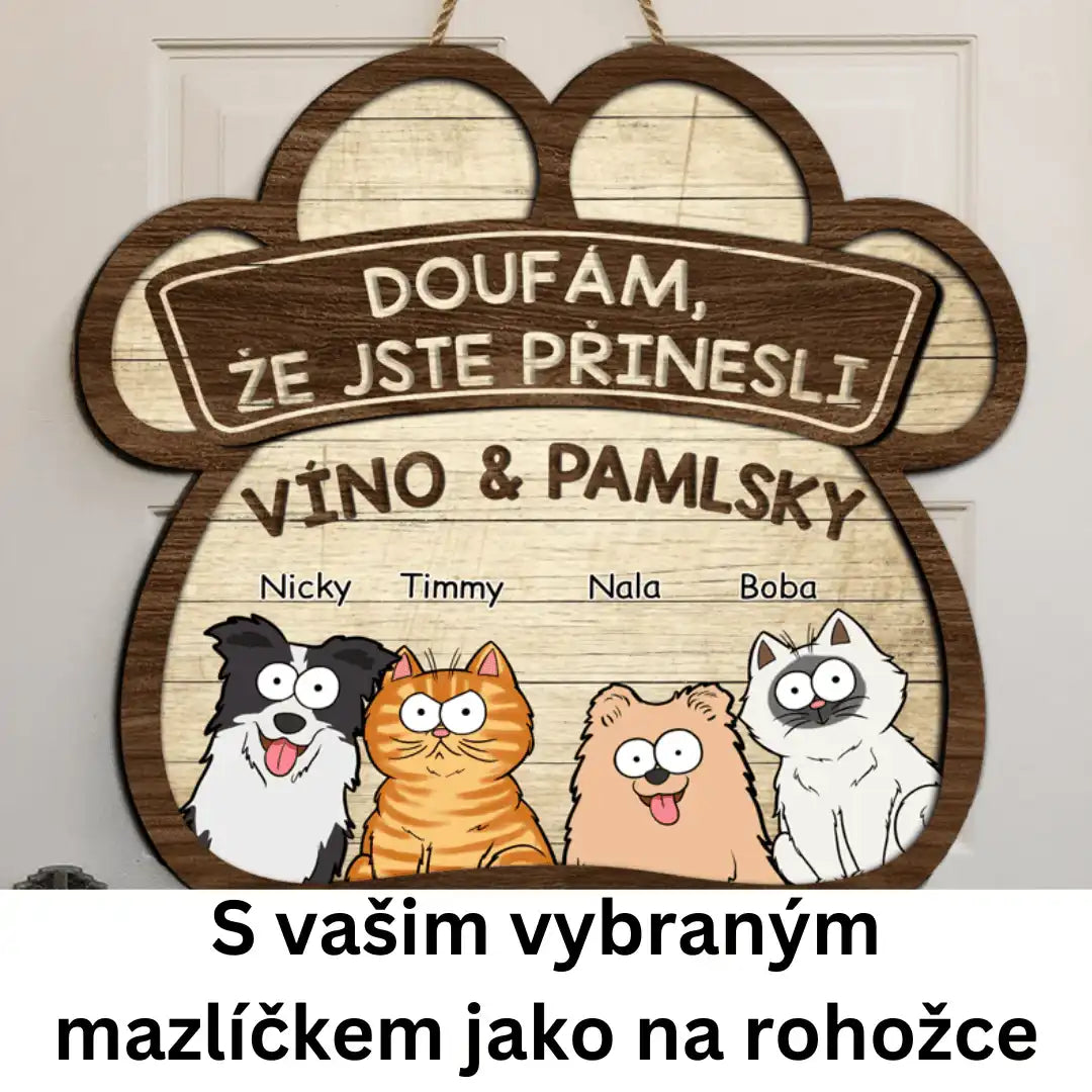 Cedule na dveře - s vašim vybraným mazlíčkem - Climo.cz