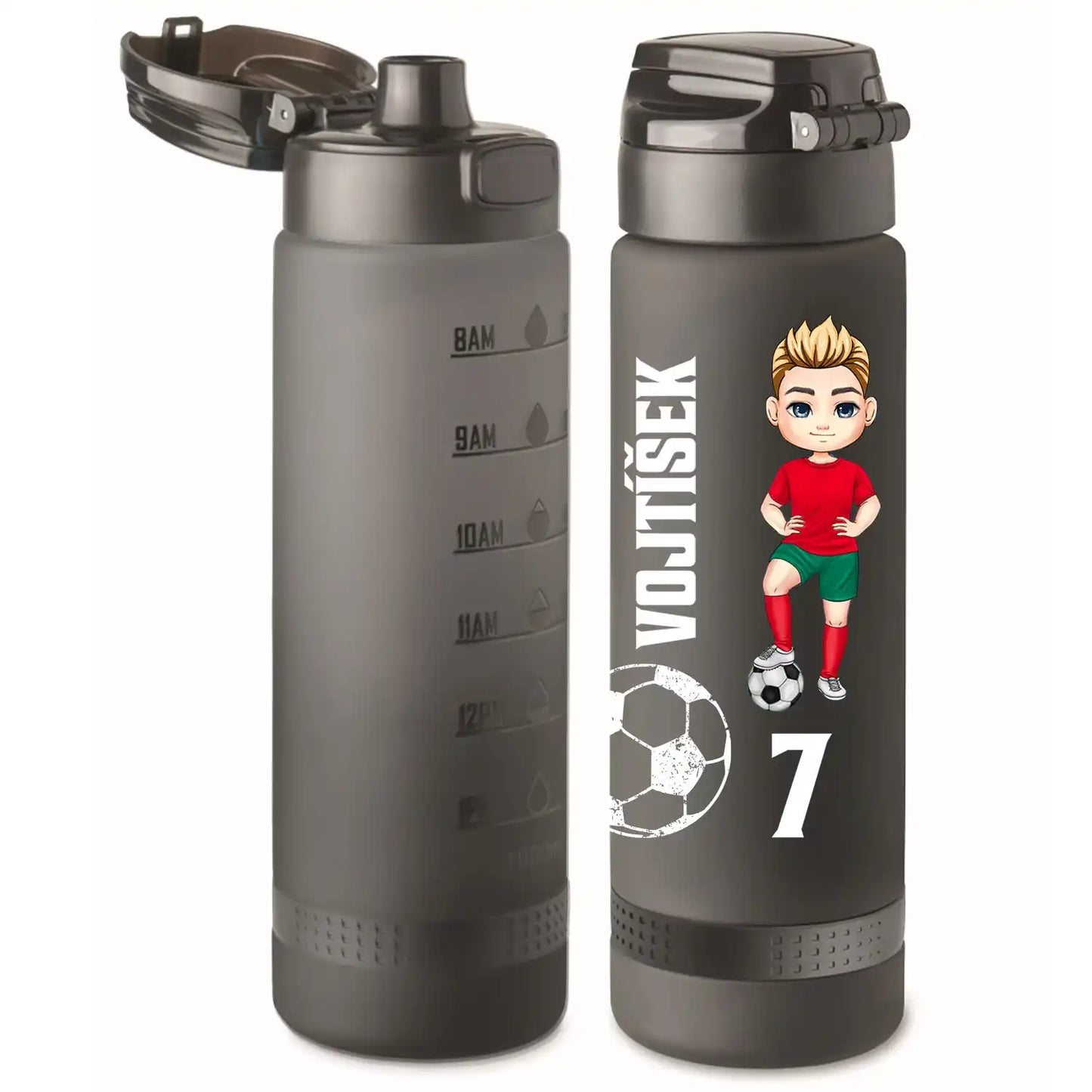 Sportovní RPET láhev na vodu 1L - sport s vlasním jménem