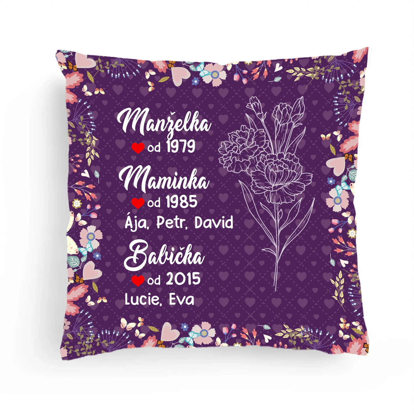 Polštář - Manželka Maminka Babička - Climo.cz