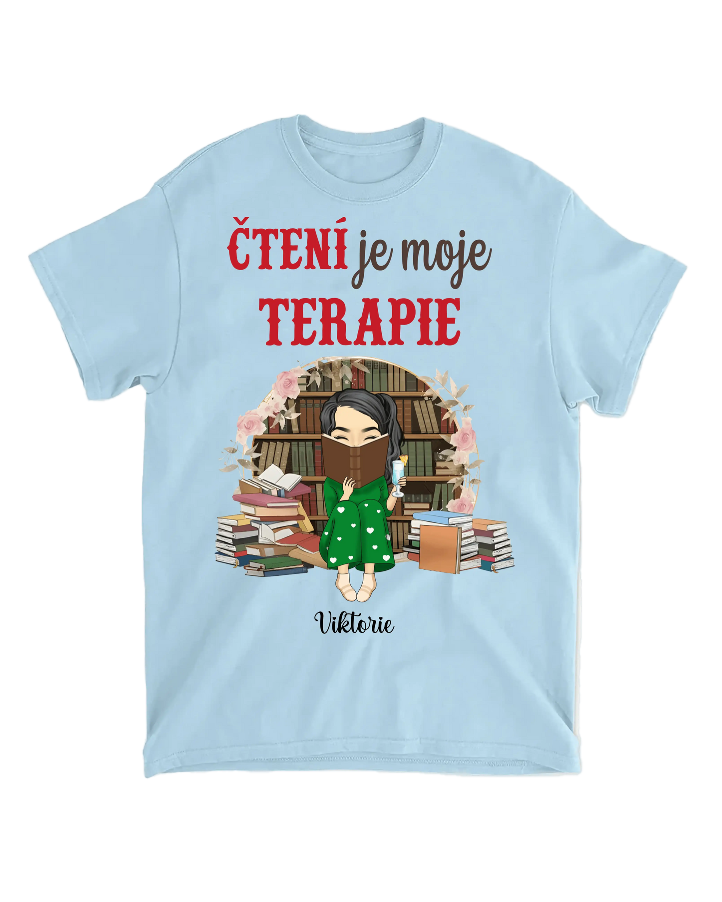 Tričko - Čtení je moje terapie - Climo.cz