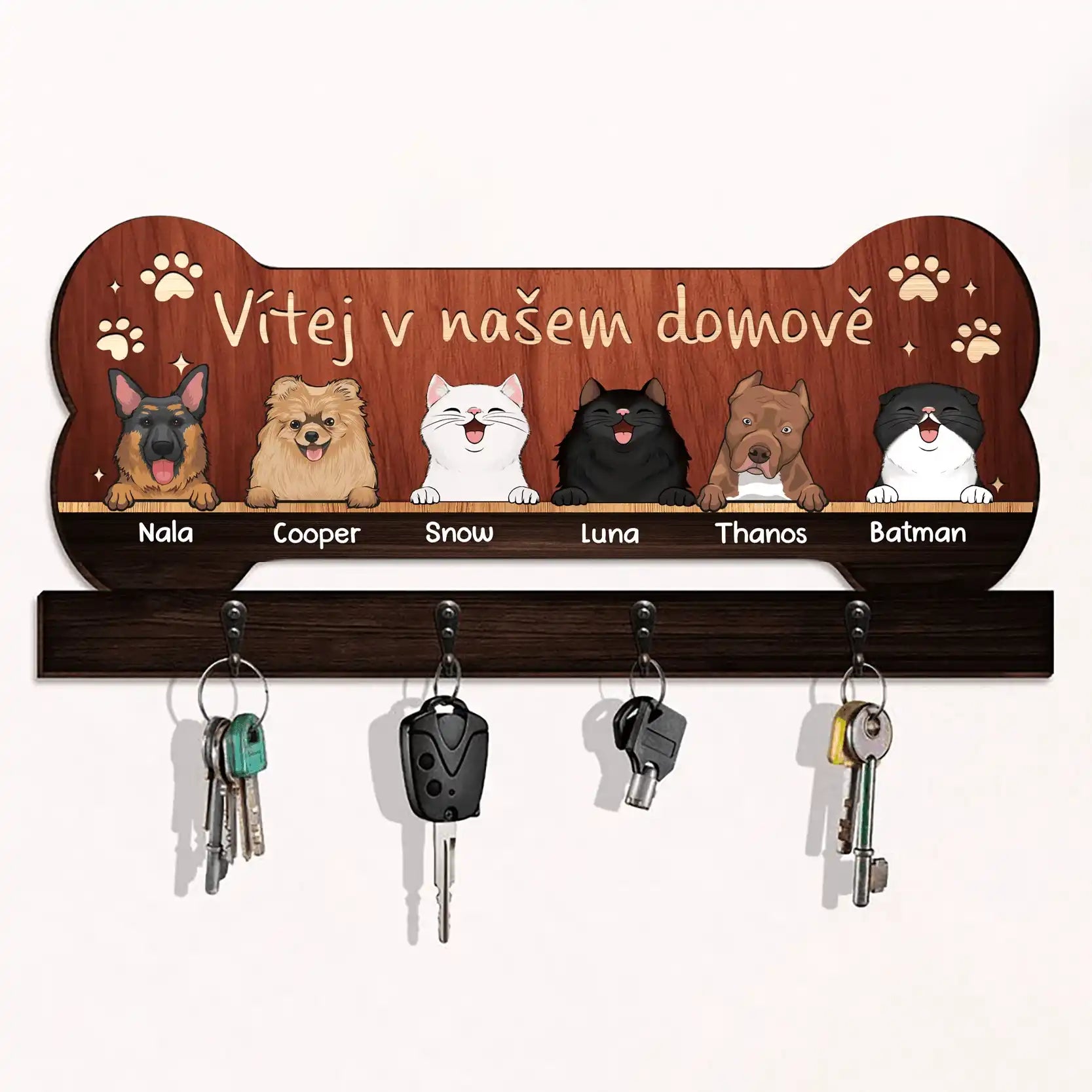 Věšáky na klíče - Vítej v našem domově - Climo.cz