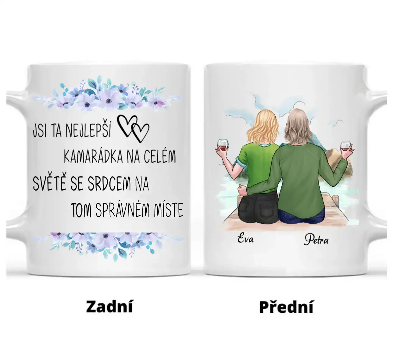 Hrnek - Matka a Dcera 3. verze - Jsi ta nejlepší kamarádka na celém světě se srdcem na tom správném místě - Climo.cz