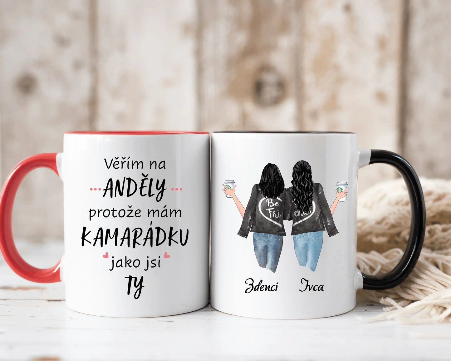Hrnek - Nejlepší kamarádky - Věřím na ANDĚLY, protože mám KAMARÁDKU jako jsi TY - Climo.cz