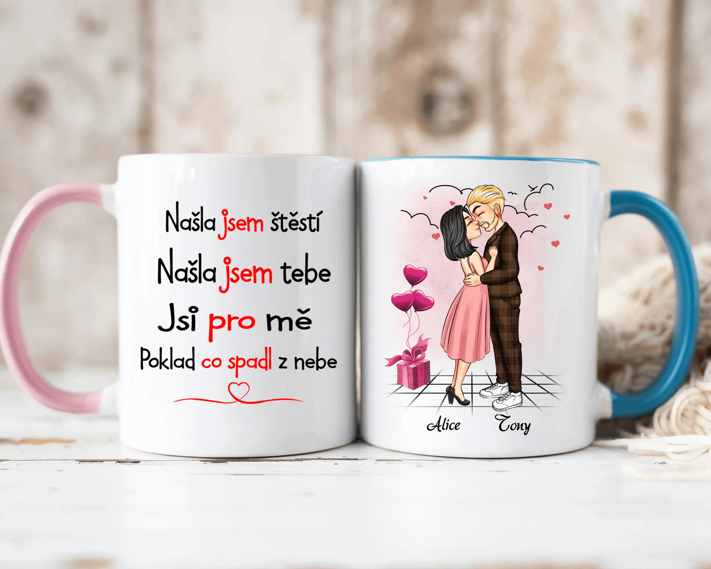 Sada hrnků 2 ks 330 ml - Líbající se pár 4 - Climo.cz