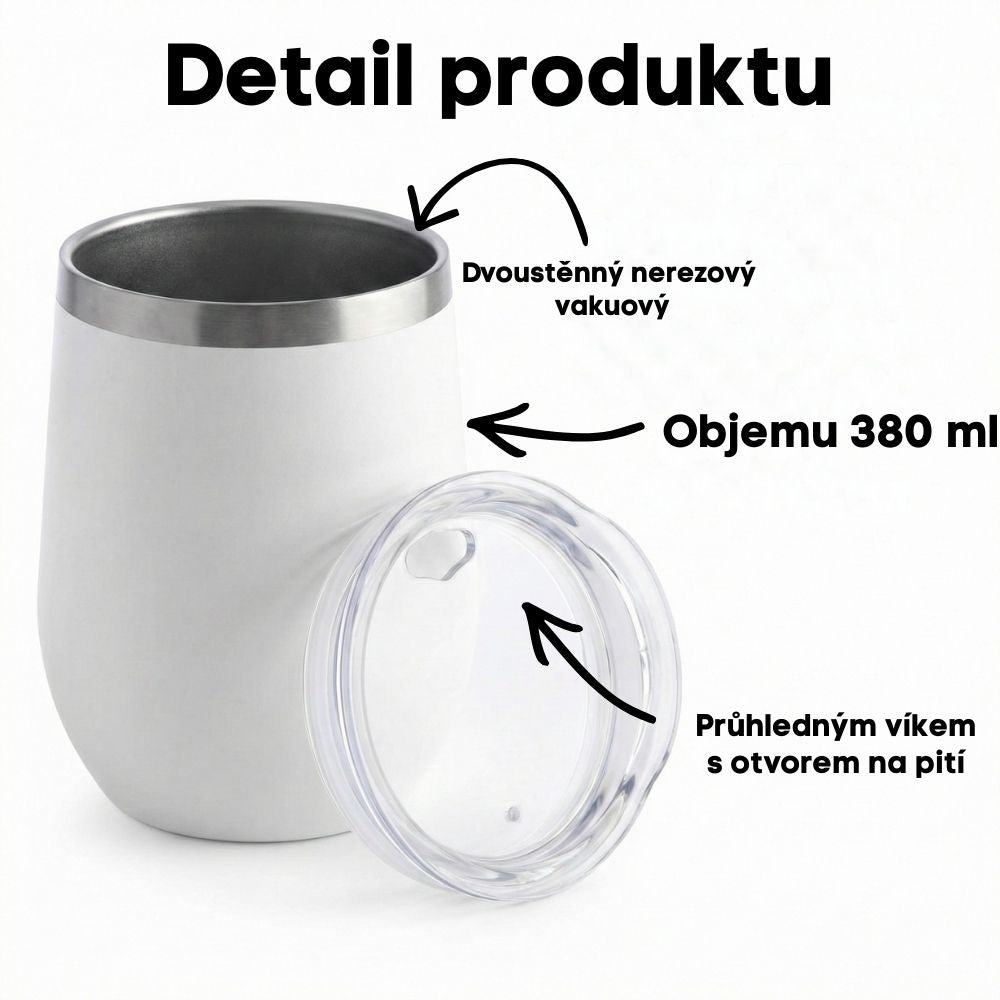 Dvoustěnný nerezový vakuový pohár, 350 ml - Je to tady zase