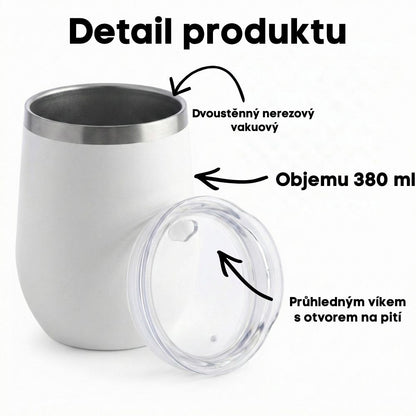 Dvoustěnný nerezový vakuový pohár, 350 ml - Je to tady zase