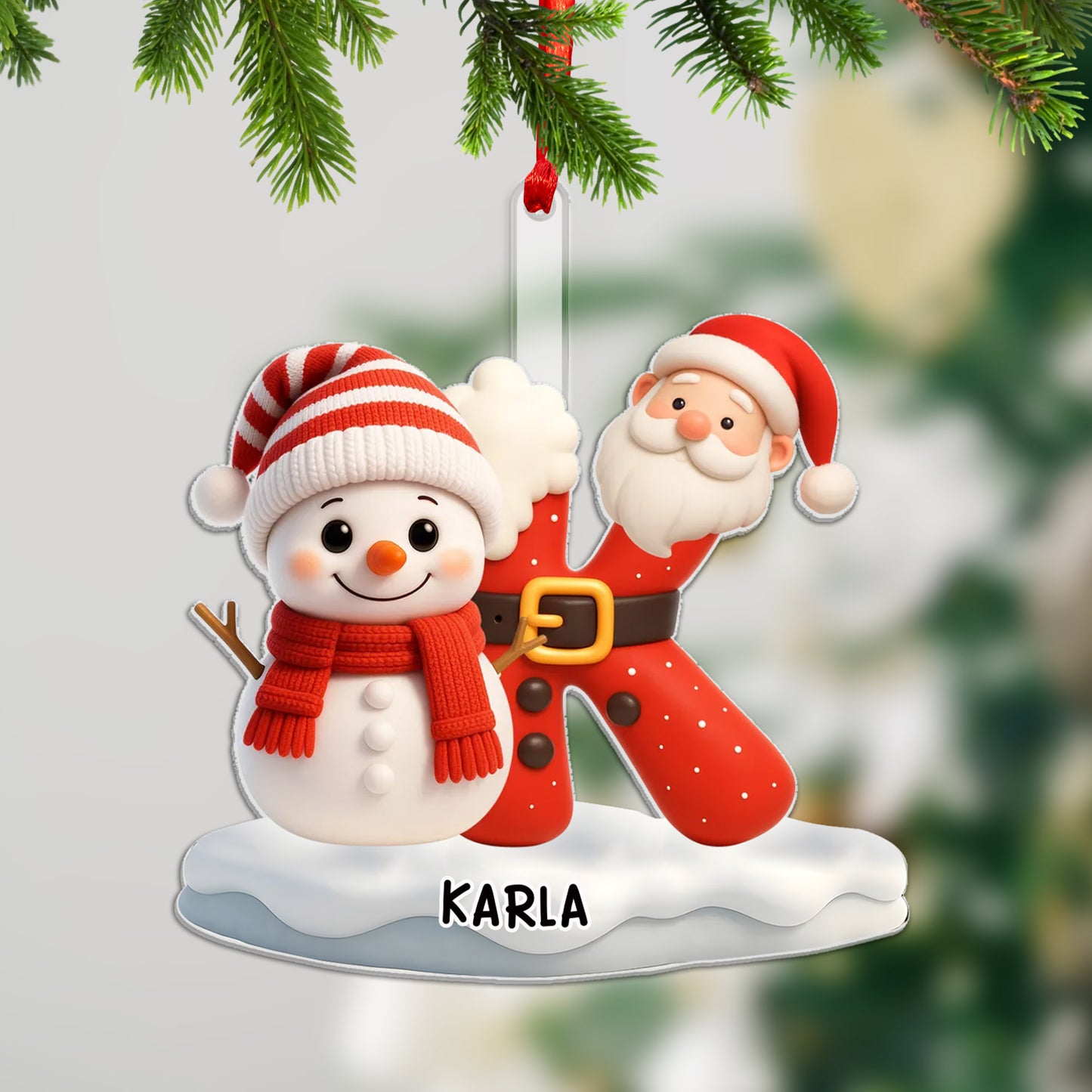 Personalizovaná akrylová ozdoba, vánoční dárek  59