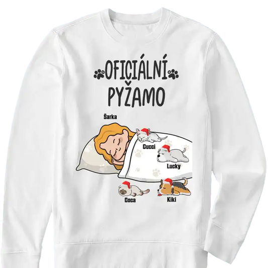 Mikina - Oficiální pyžamo 3 - až 6 mazlíčci - Vánoční verze - Climo