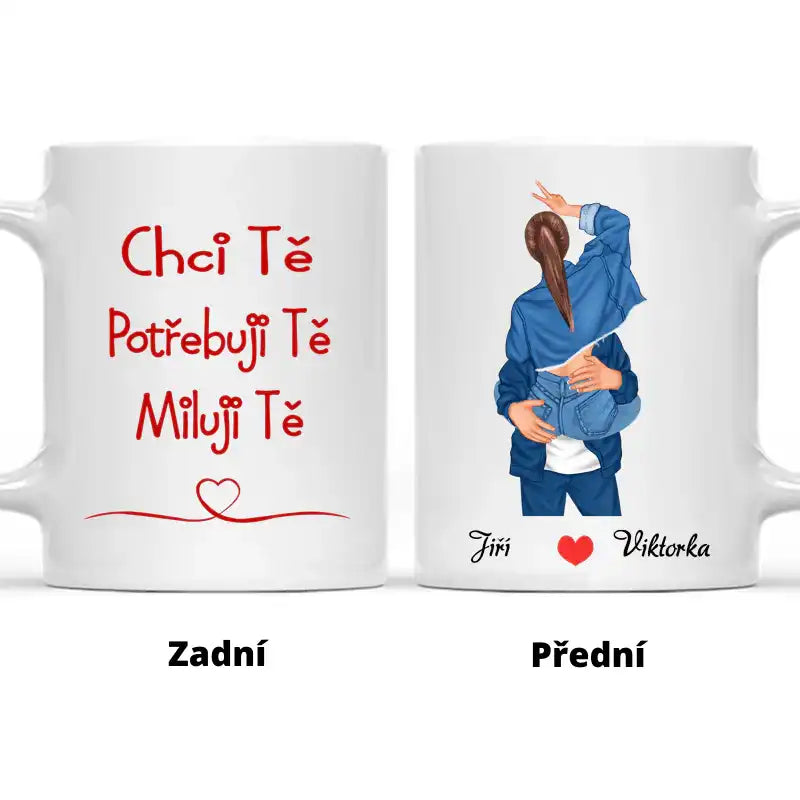 Hrnek - Líbající se pár 2. verze - Chci tě. Potřebuji tě. Miluji tě. - Climo.cz