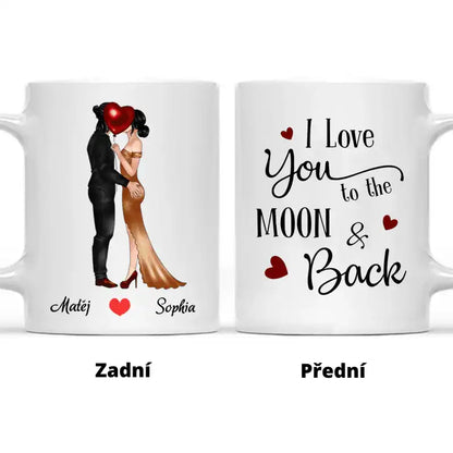 Hrnek - Objímající se pár - I Love You to the Moon and Back - Climo.cz
