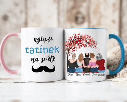 Hrnek - Tatínek a Dcera s třešňovými květy - do 4 dcery - Climo.cz