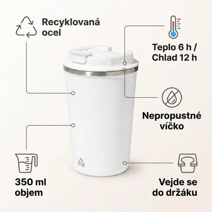 Dvoustěnný termo hrnek 350 ml - Roztomilá holka