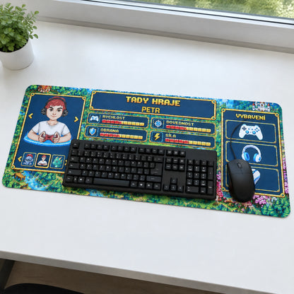 Personalizovaná podložka na stůl Pixel XXL se jménem