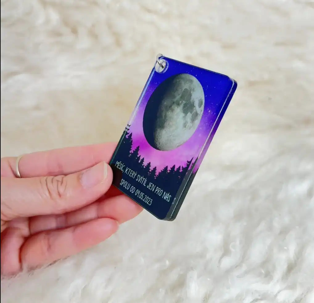 Sada 2ks klíčenek pro páry  - Moon phase spolu od