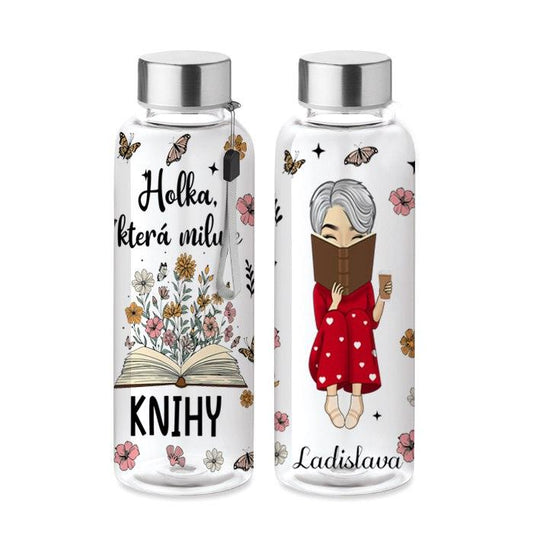 Láhev na pití z RPET, 500 ml, transparentní - pro milovnice čtení - Climo.cz