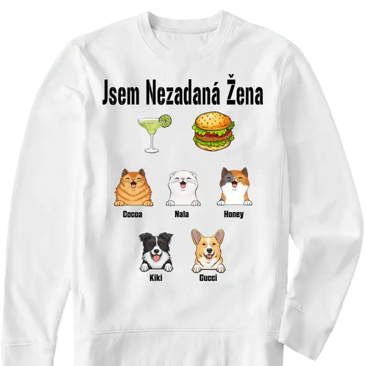 Mikina - Jsem nezadaná žena - až 10 mazlíčci - Climo.cz