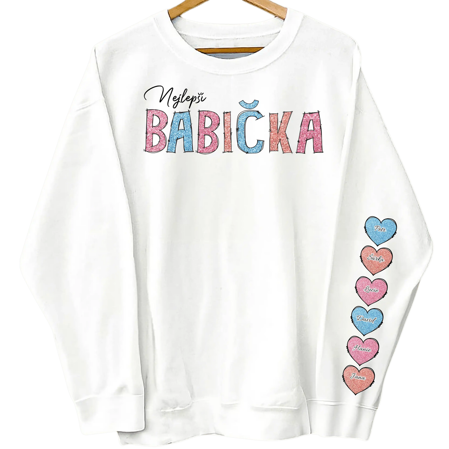 Mikina - Nejlepší Babička 2 (Potisky na rukávu) - Až 10 dětí - Climo.cz