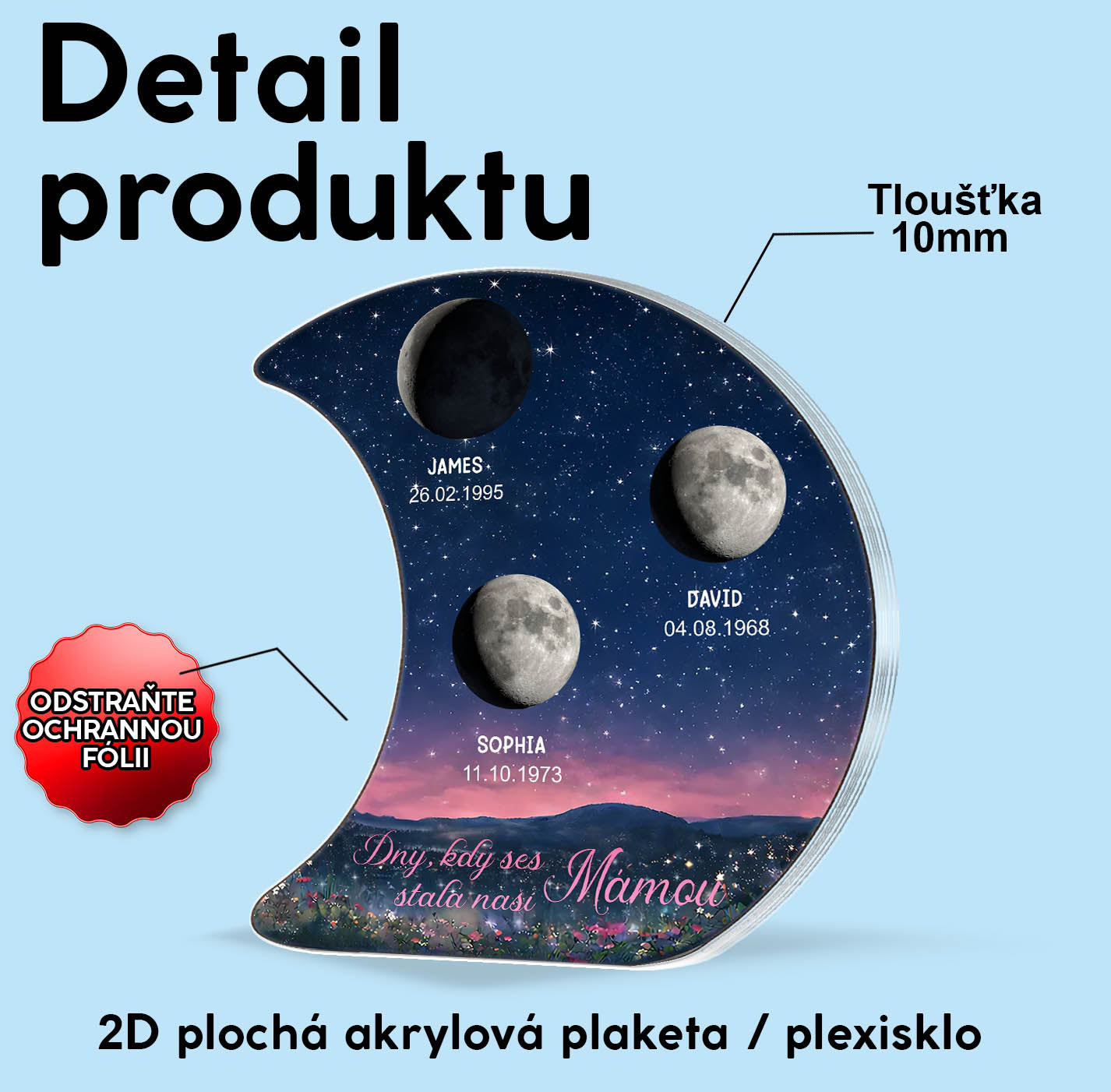 Akrylový plak - Kdy, kdy ses stala naši Mámou
