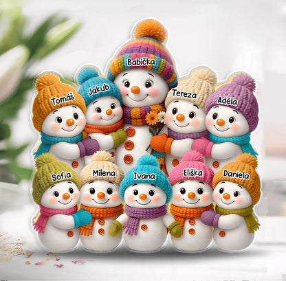 Akrylový plak - Sněhulákova rodina