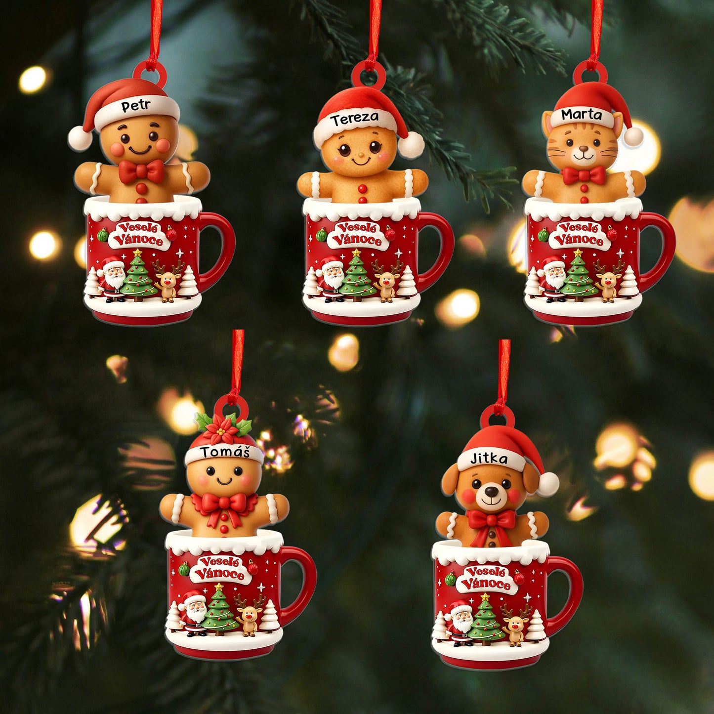 Personalizovaná akrylová ozdoba, vánoční dárek 71