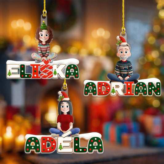Personalizovaná akrylová ozdoba, vánoční dárek 89