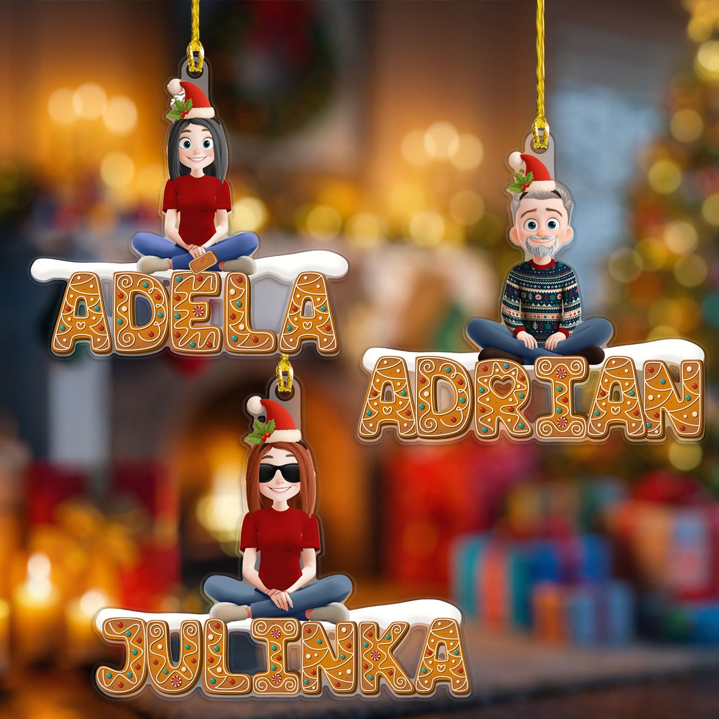 Personalizovaná akrylová ozdoba, vánoční dárek 88
