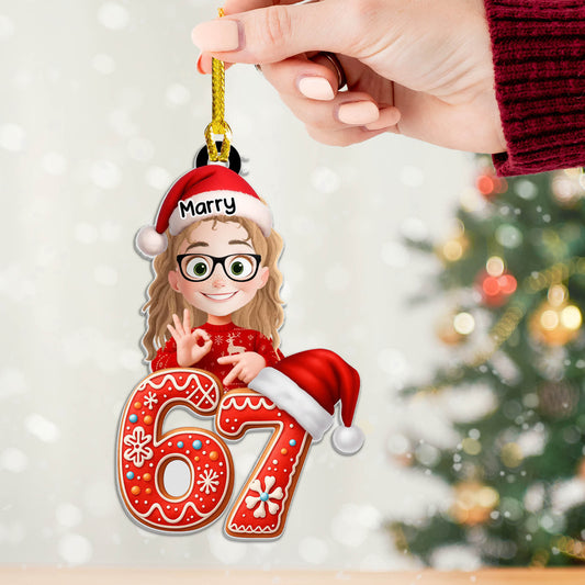 Personalizovaná akrylová ozdoba, vánoční dárek 67