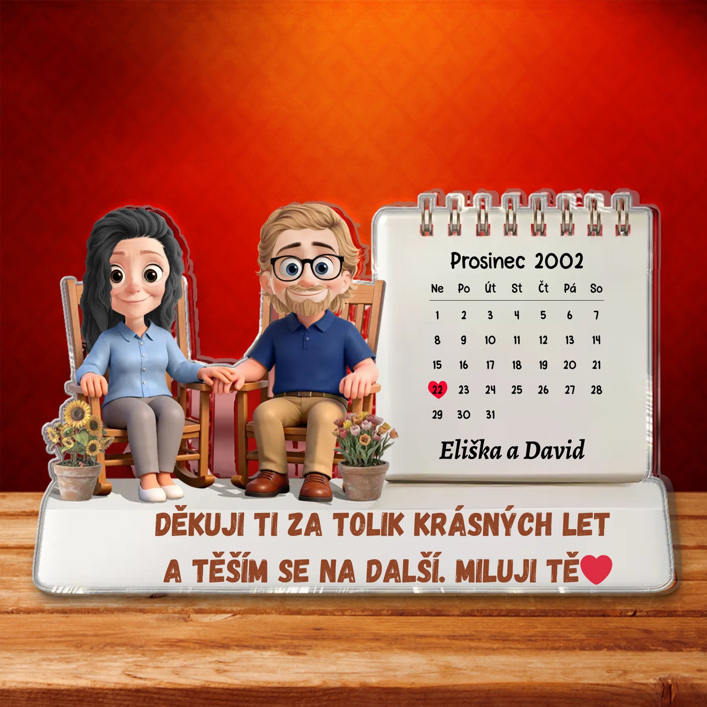 Akrylový plak - Děkuji Ti za tolik krasných let