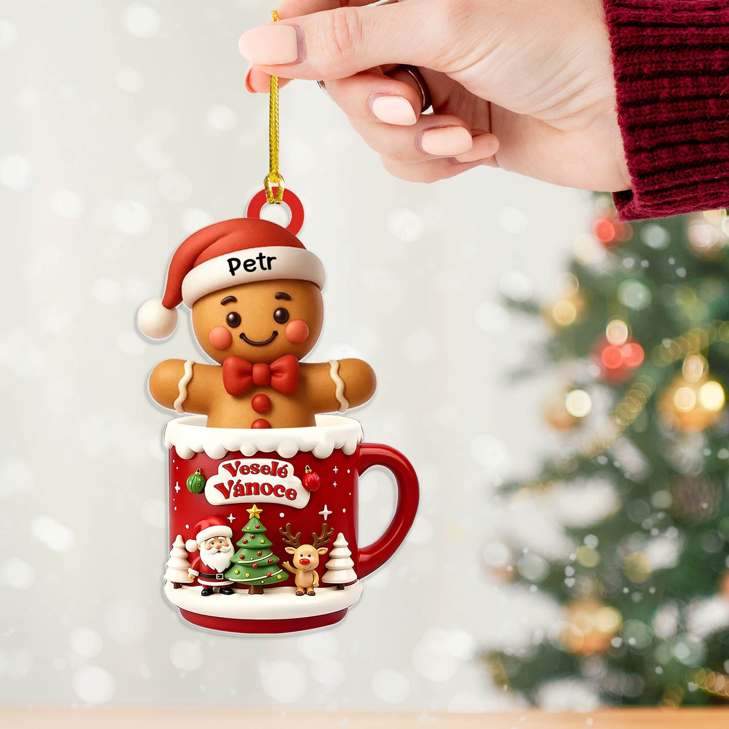 Personalizovaná akrylová ozdoba, vánoční dárek 71