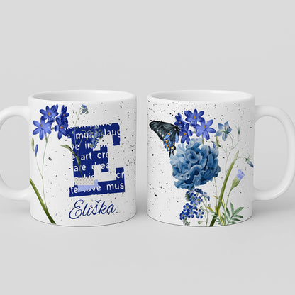 Hrnek – Botanický monogram s vlastním jménem