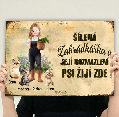 Dřevěné cedule - Šílená zahrádkářka 5