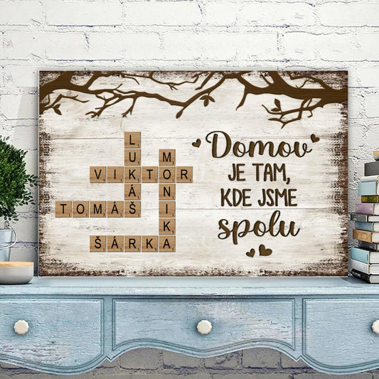 Obraz - Křížovka - Domov je tam, kde jsme spolu - Climo.cz
