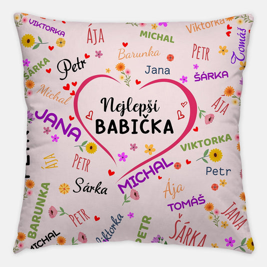 Polštář - Nejlepší Maminka / Babička - Až 10 dětí - Climo.cz
