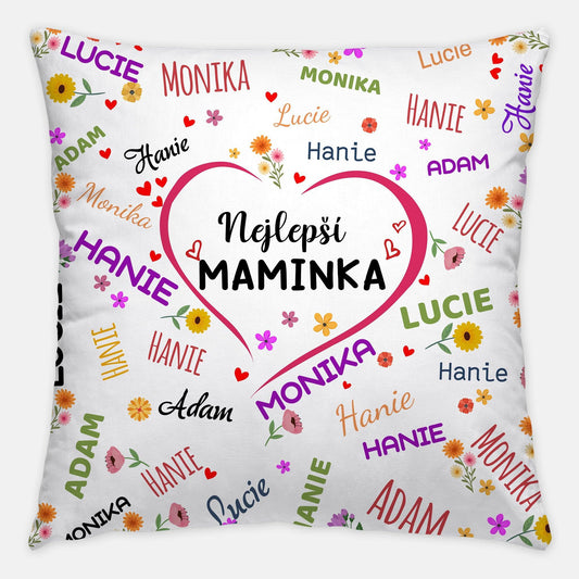 Polštář - Nejlepší Maminka / Babička - Až 10 dětí - Climo.cz