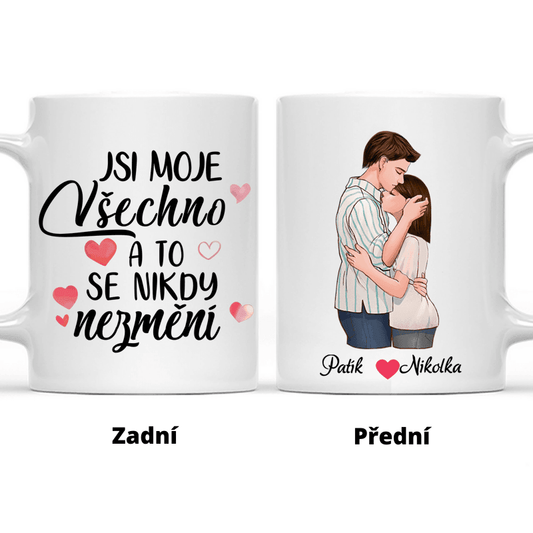 Sada hrnků 2 ks 330ml - Jsi moje všechno a to se nikdy nezmění - Climo.cz