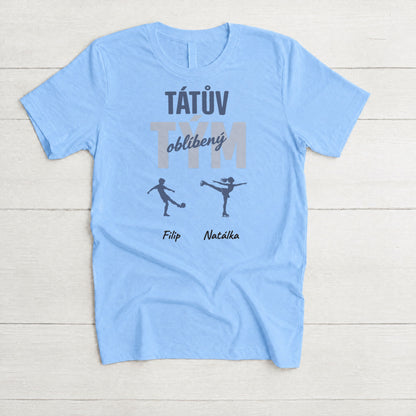 Tričko - Oblíbený tým - sportovní siluety - světle modré, Tátův - Climo.cz