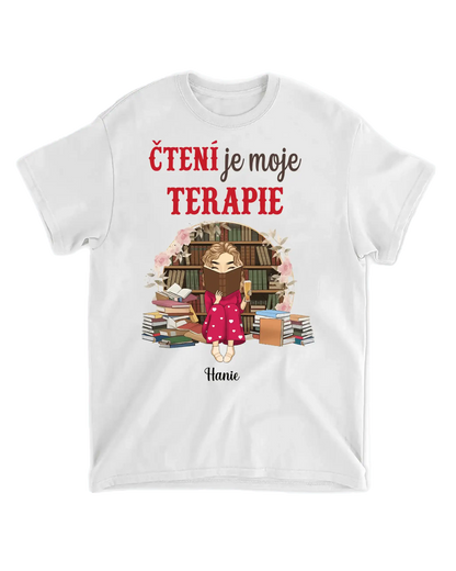 Tričko - Čtení je moje terapie - Climo.cz