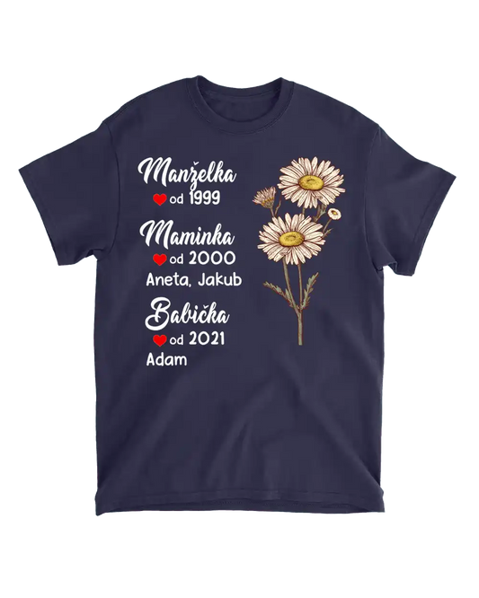 Tričko - Manželka Maminka Babička - Climo.cz