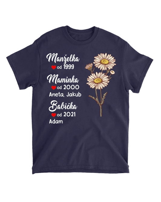 Tričko - Manželka Maminka Babička - Climo.cz