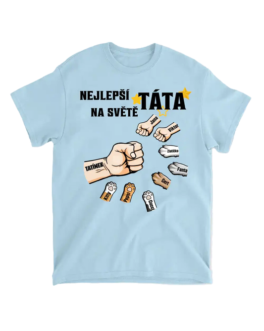 Tričko - Nejlepší táta na světě - až 10 dětí (děti, kočky a psi) - Climo.cz