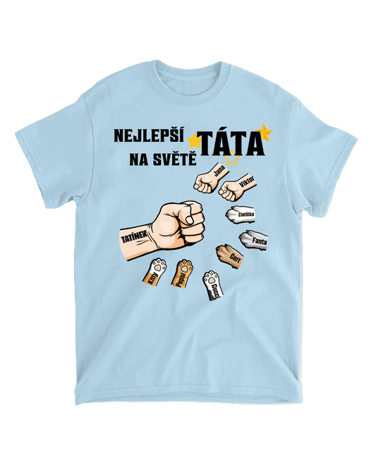 Tričko - Nejlepší táta na světě - až 10 dětí (děti, kočky a psi) - Climo.cz