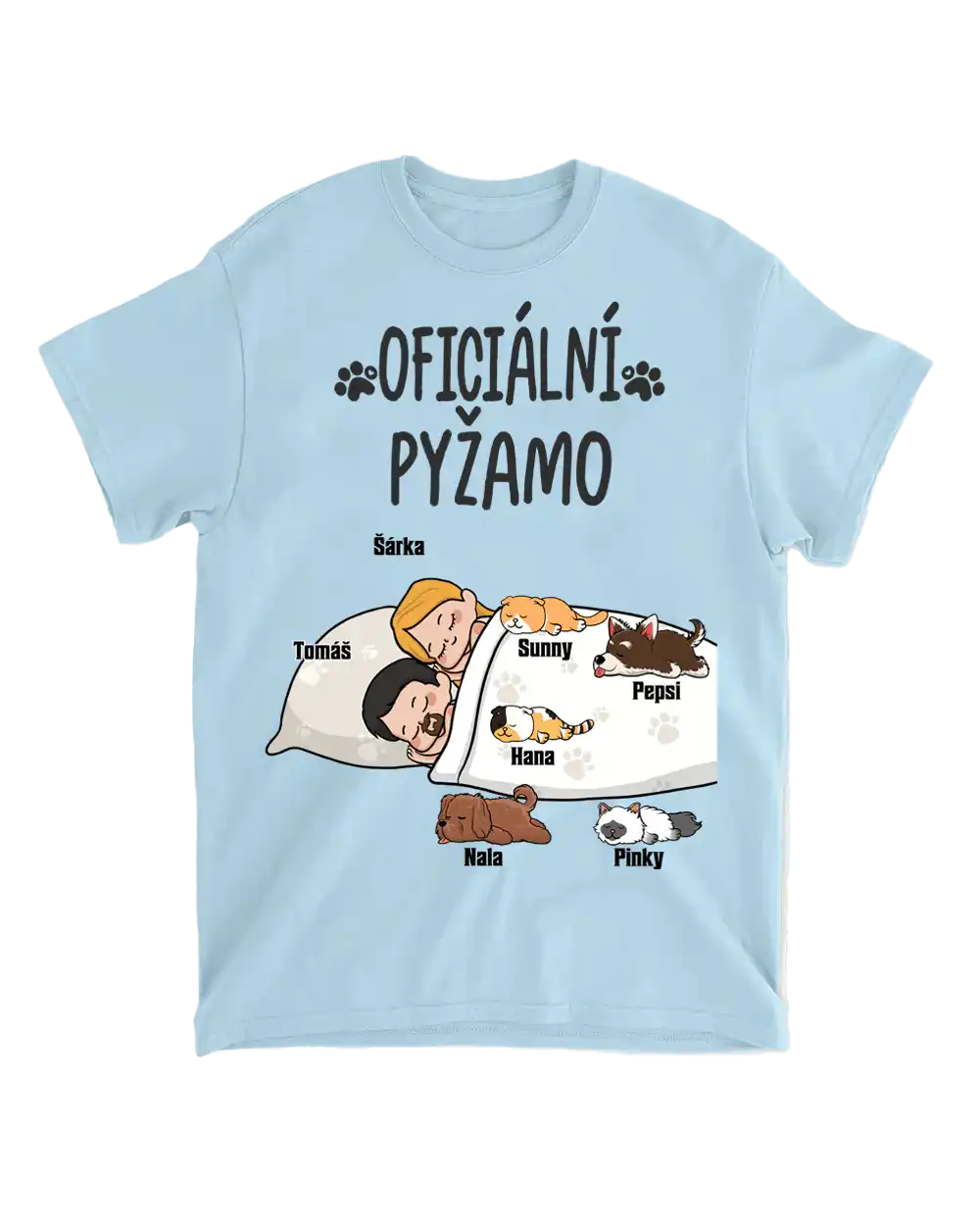 Tričko - Oficiální pyžamo 3 - až 6 psů - 2 lidé - Climo.cz