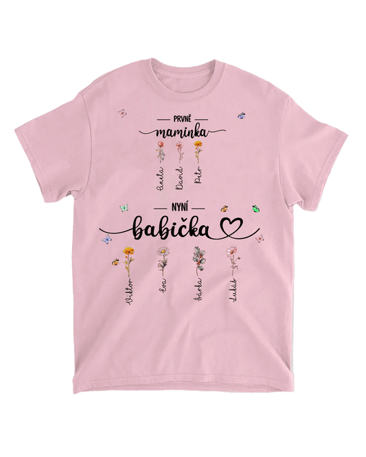 Tričko - Prvně maminka nyní babička - až 15 vnoučat - Climo.cz