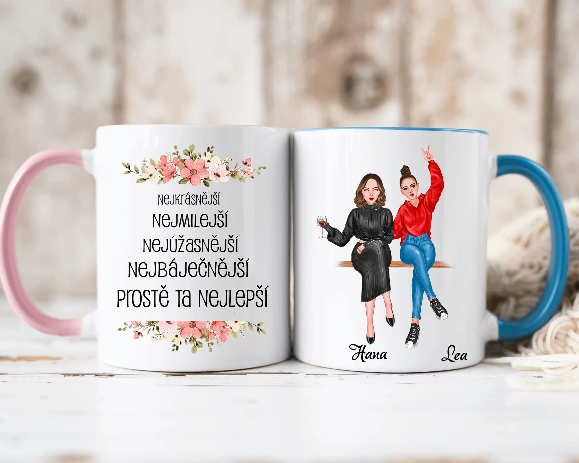 Hrnek - Matka a Dcera 2. verze - Nejkrásnější, nejbáječnější, nejúžasnější, nejmilejší, prostě ta nejlepší - Climo.cz