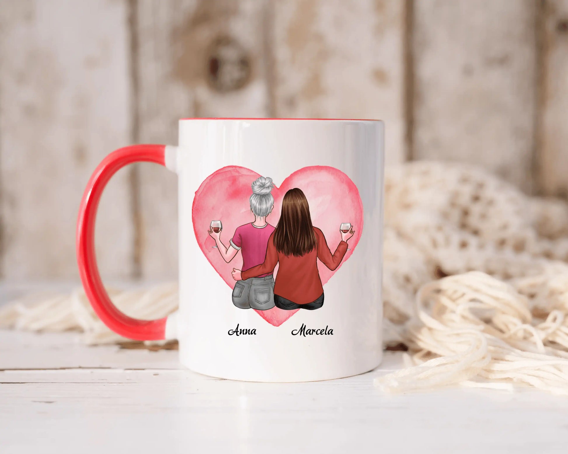 Hrnek - Matka a Dcera 3. verze - Jedinečná, krásná, milující, spolehlivá, hodná, trpělivá a laskavá je moje maminka - Climo.cz