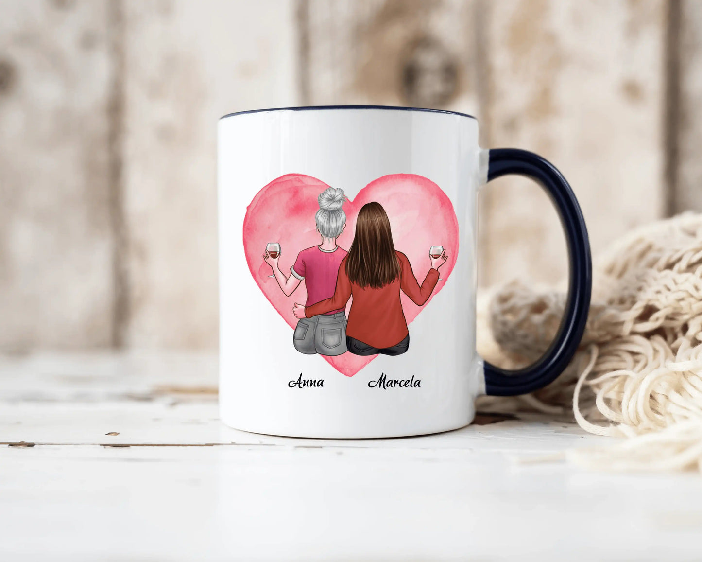 Hrnek - Matka a Dcera 3. verze - Jedinečná, krásná, milující, spolehlivá, hodná, trpělivá a laskavá je moje maminka - Climo.cz