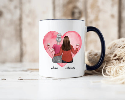 Hrnek - Matka a Dcera 3. verze - Jedinečná, krásná, milující, spolehlivá, hodná, trpělivá a laskavá je moje maminka - Climo.cz